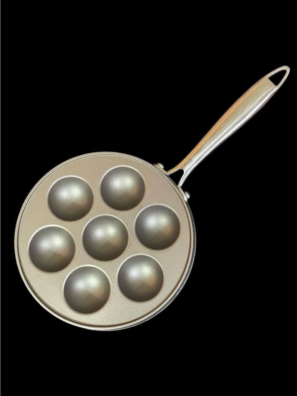 Nordic Ware Ebelskiver Pancake Puffs Pan Cast Aluminum NonStick 7 Wells VG